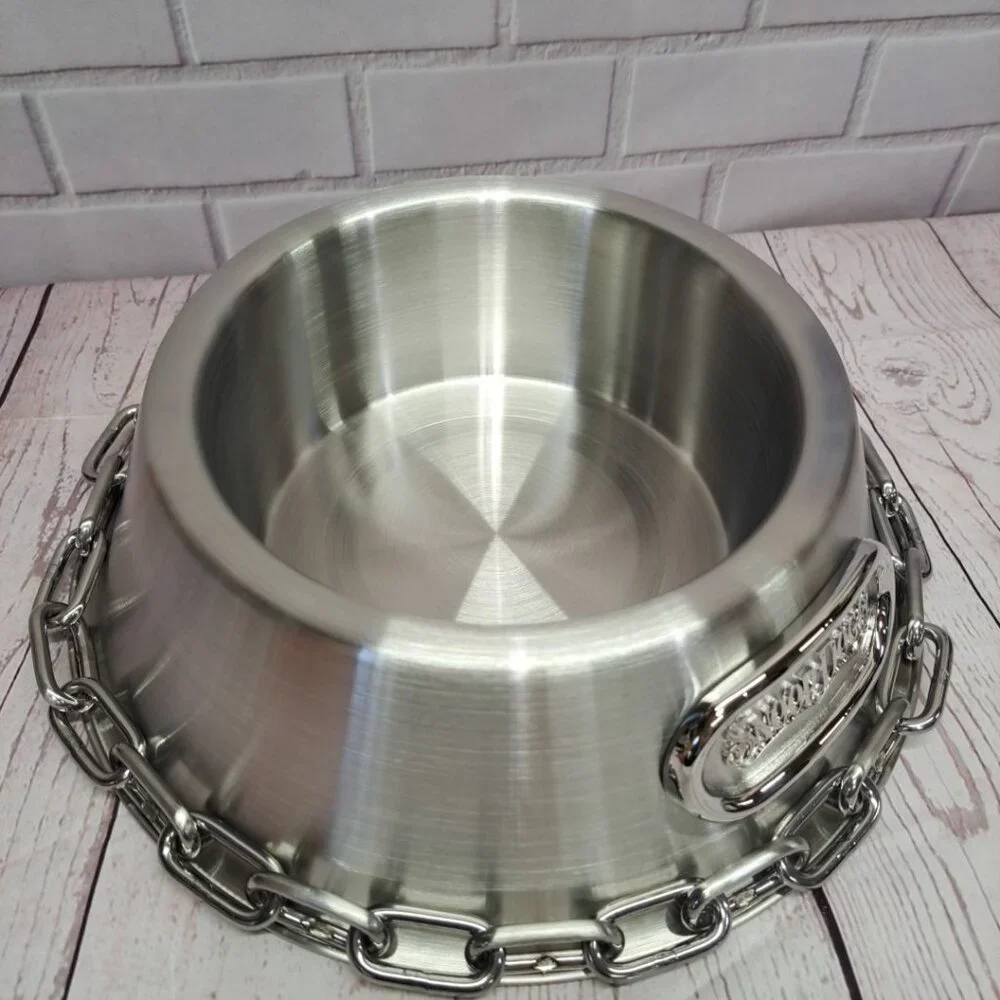Snoop Doggie Doggs - Deluxe Off The Chain Pet Bowl - Chrome 5 Cups NIB